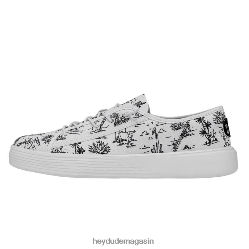 Hey Dude femmes désert de cody blanc et noir chaussures DT40T4221