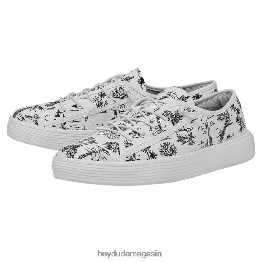 Hey Dude femmes désert de cody blanc et noir chaussures DT40T4221