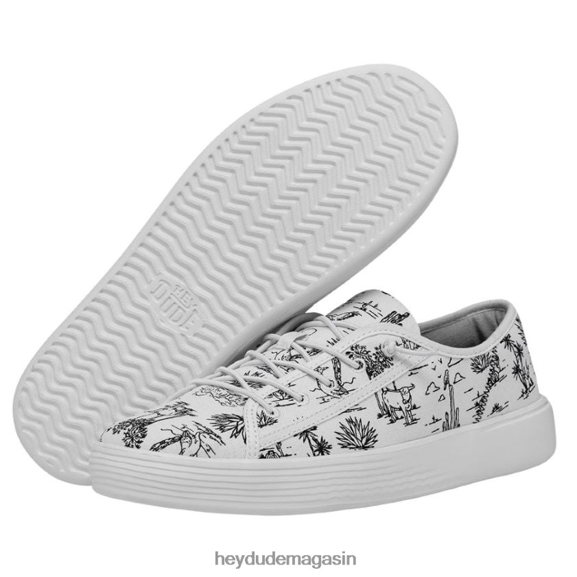 Hey Dude femmes désert de cody blanc et noir chaussures DT40T4221