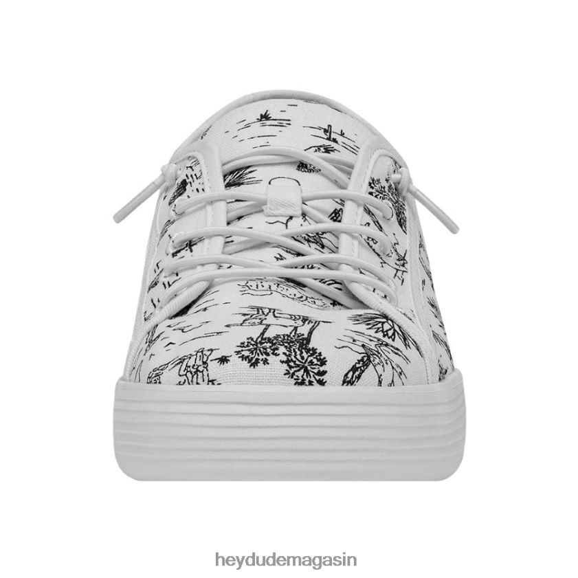 Hey Dude femmes désert de cody blanc et noir chaussures DT40T4221