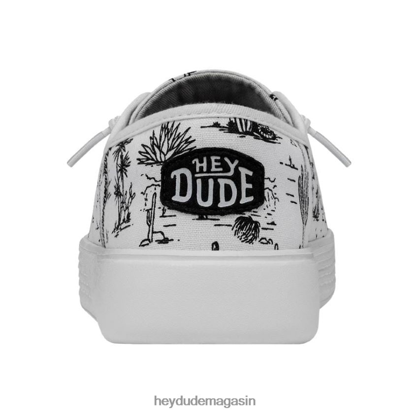 Hey Dude femmes désert de cody blanc et noir chaussures DT40T4221