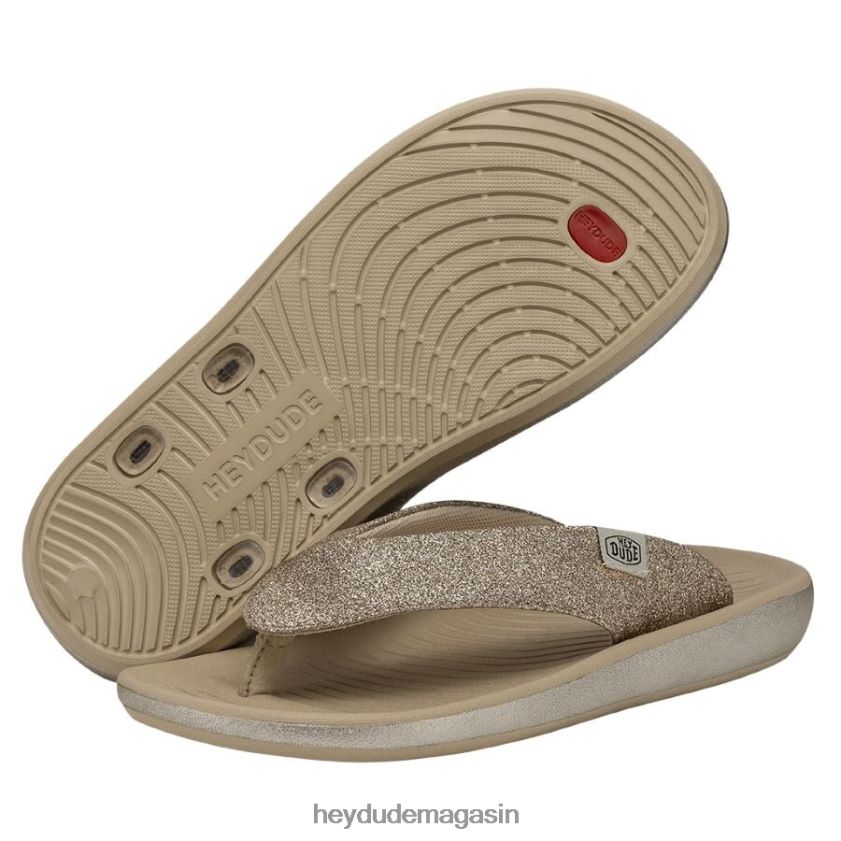 Hey Dude femmes Meg paillettes d'or chaussures DT40T4263
