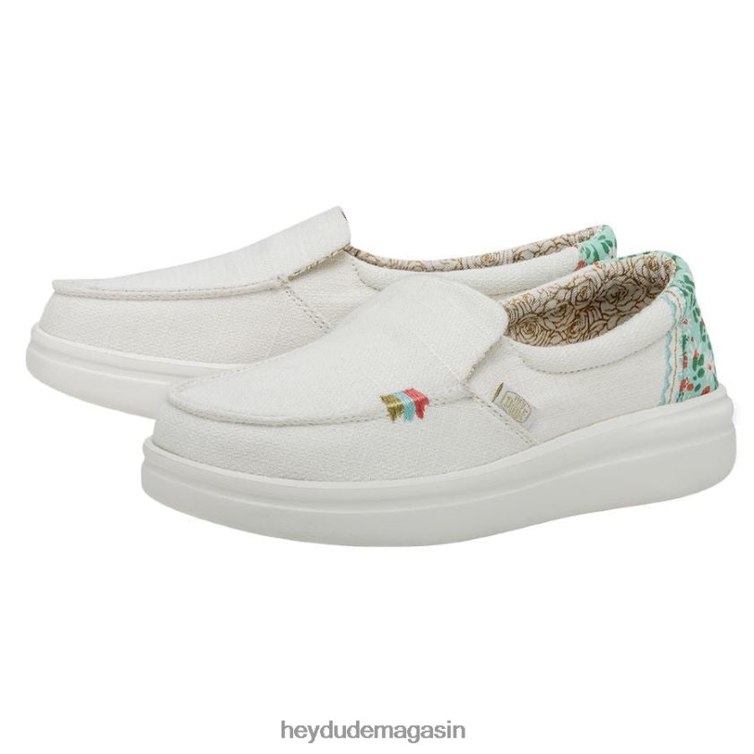 Hey Dude femmes montée brumeuse blanc azur chaussures DT40T4224