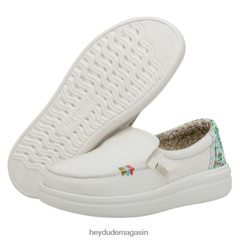 Hey Dude femmes montée brumeuse blanc azur chaussures DT40T4224