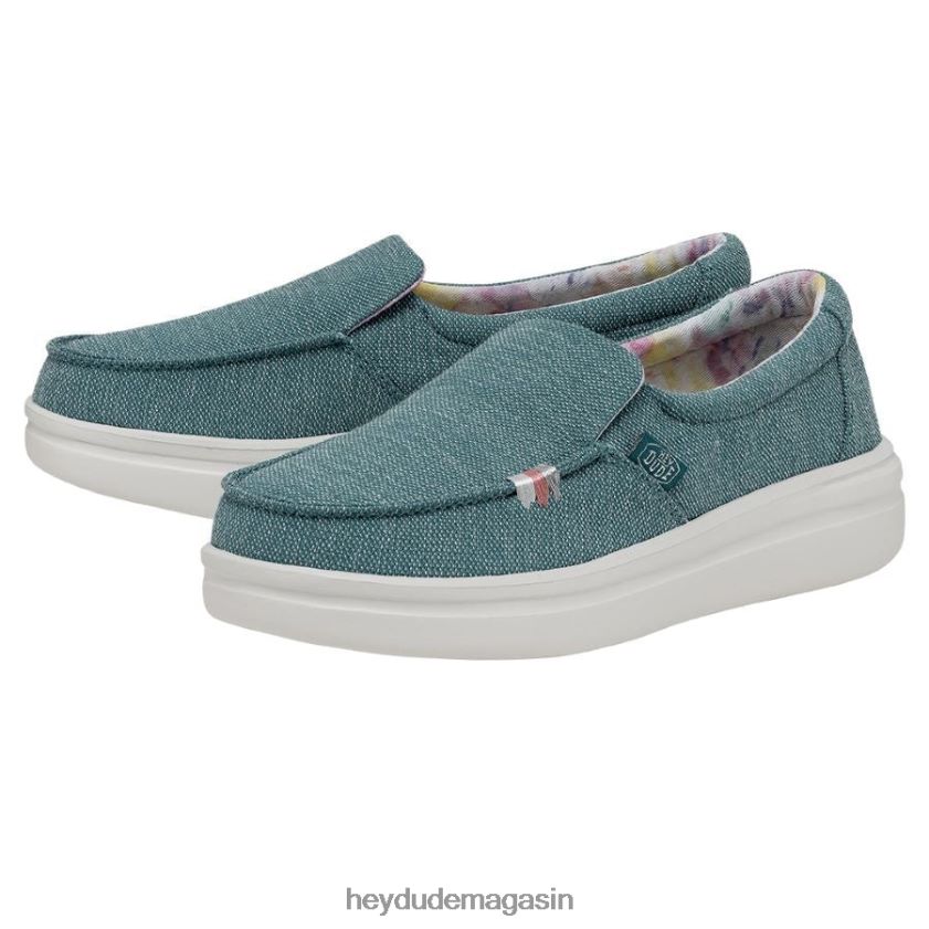 Hey Dude femmes montée brumeuse bleu tropical chaussures DT40T4226