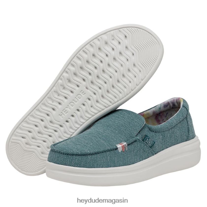 Hey Dude femmes montée brumeuse bleu tropical chaussures DT40T4226