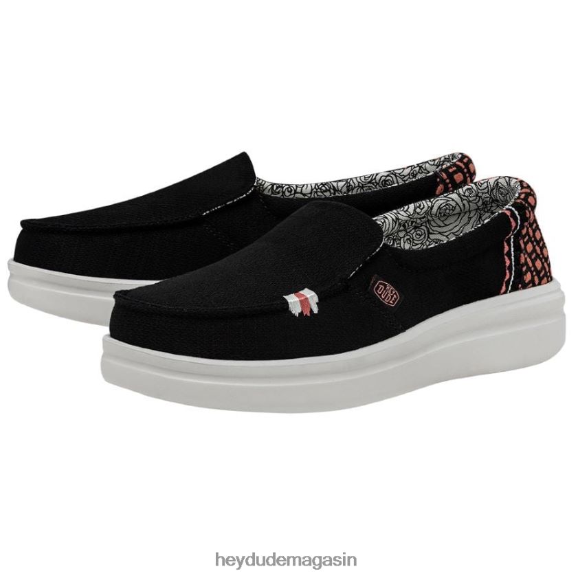 Hey Dude femmes montée brumeuse palmier noir chaussures DT40T4229