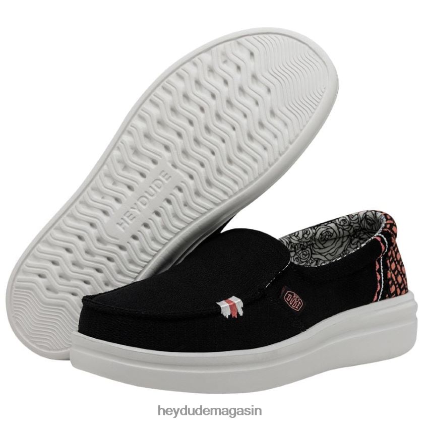 Hey Dude femmes montée brumeuse palmier noir chaussures DT40T4229