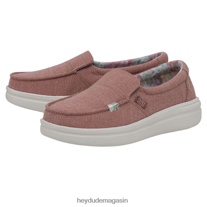 Hey Dude femmes montée brumeuse rose poussiéreux chaussures DT40T4227