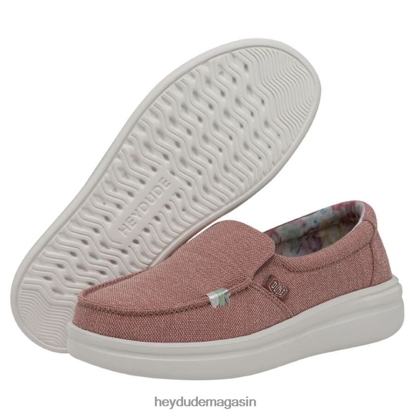 Hey Dude femmes montée brumeuse rose poussiéreux chaussures DT40T4227