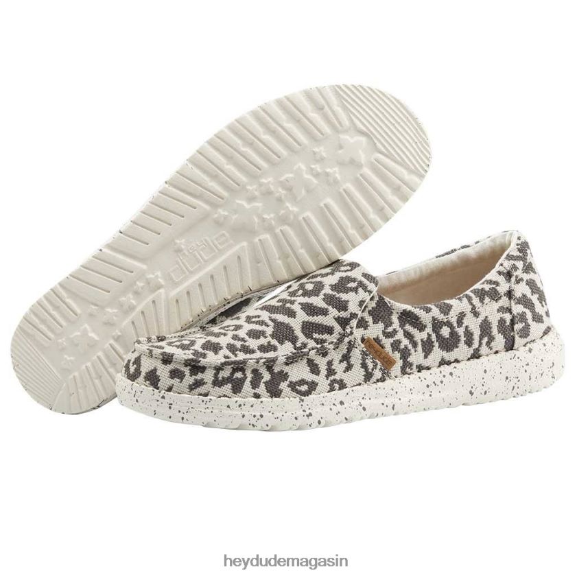 Hey Dude femmes tissé brumeux guépard gris chaussures DT40T4230