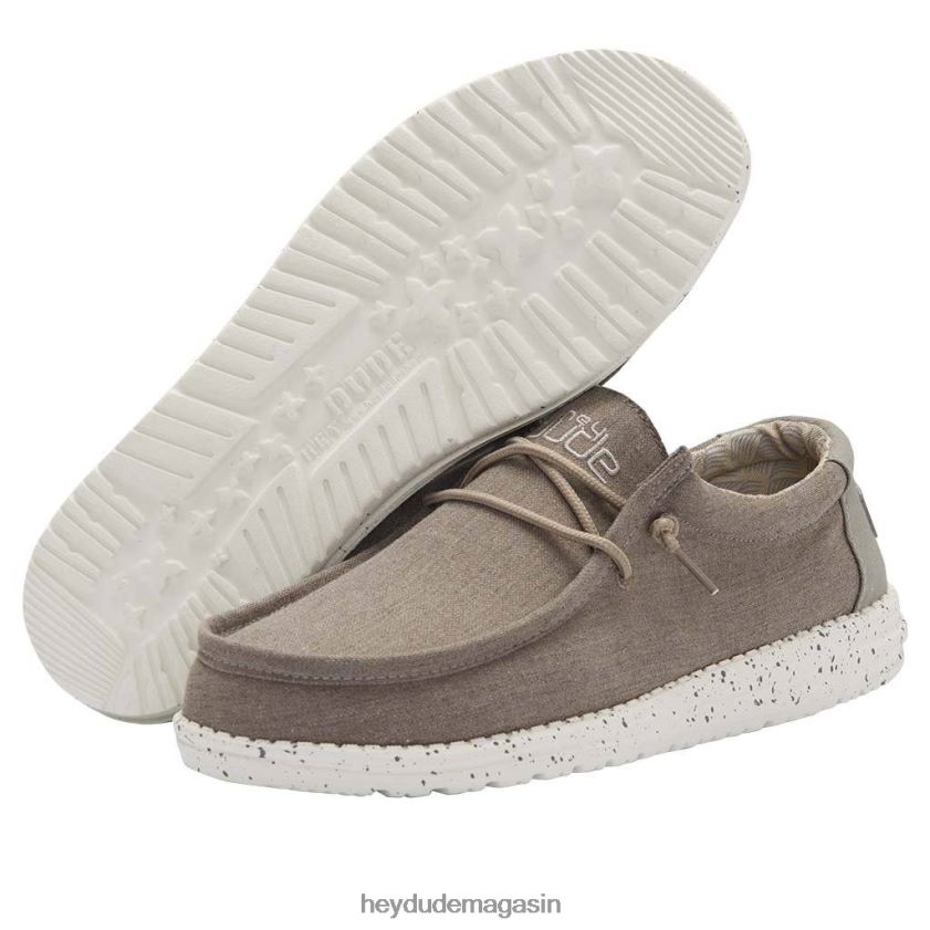 Hey Dude Hommes Wally Chambray brun sépia chaussures DT40T4463