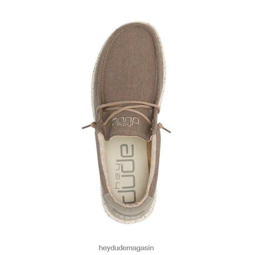 Hey Dude Hommes Wally Chambray brun sépia chaussures DT40T4463