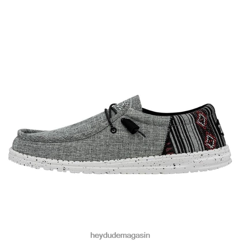Hey Dude Hommes Wally Funk jacquard noir aztèque chaussures DT40T4450