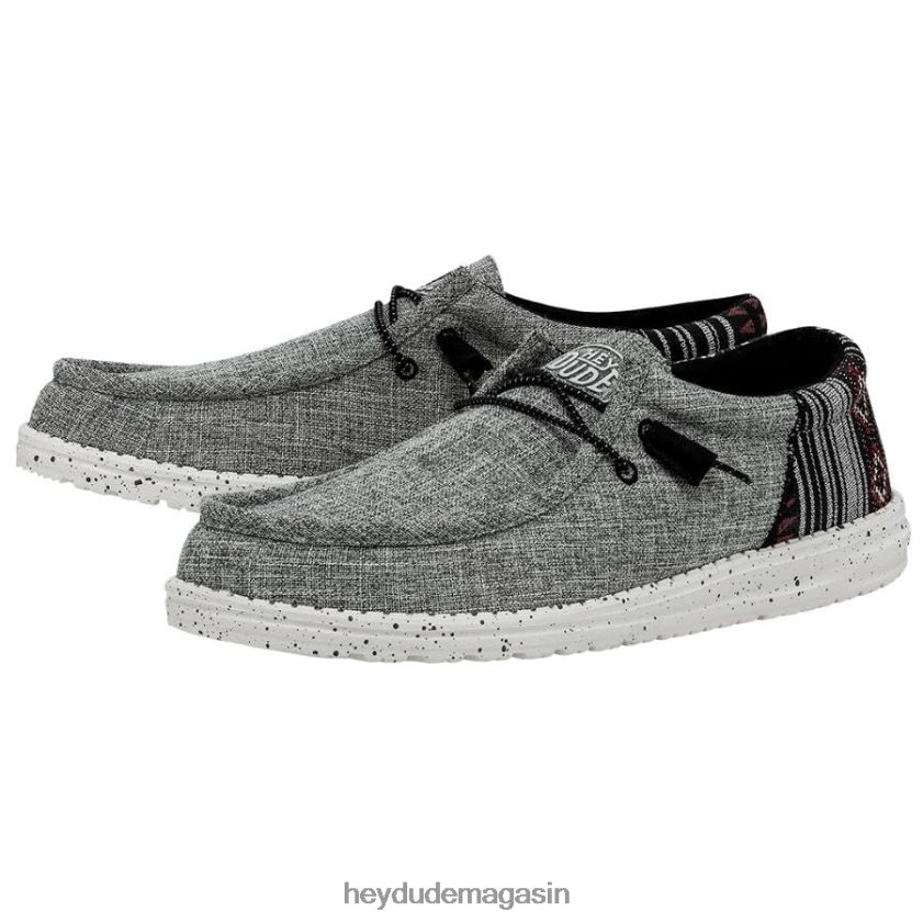 Hey Dude Hommes Wally Funk jacquard noir aztèque chaussures DT40T4450