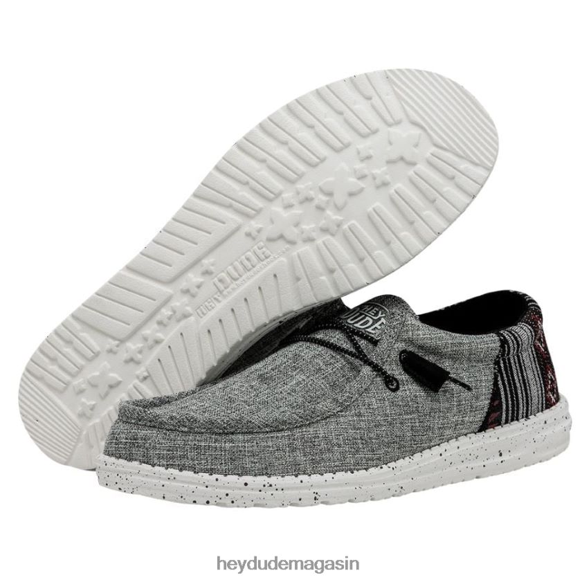 Hey Dude Hommes Wally Funk jacquard noir aztèque chaussures DT40T4450