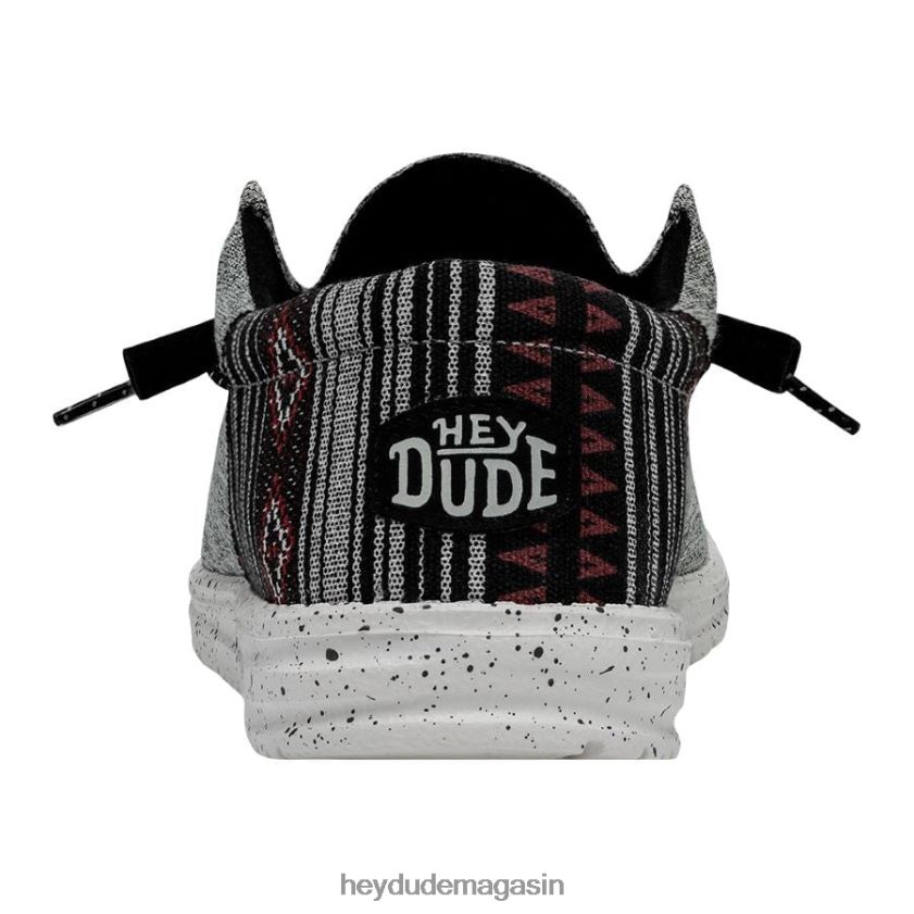 Hey Dude Hommes Wally Funk jacquard noir aztèque chaussures DT40T4450