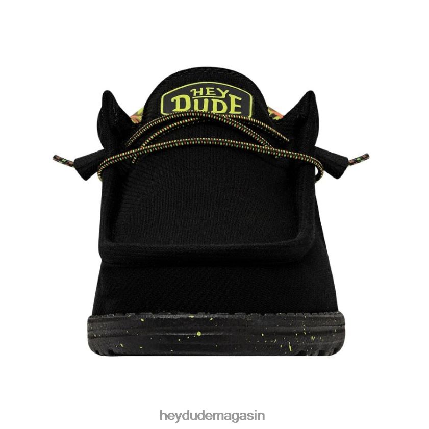 Hey Dude Hommes Wally Funk néon noir chaussures DT40T4453