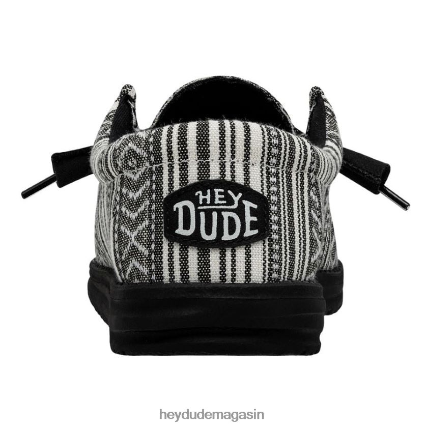 Hey Dude Hommes Wally Sérape gravier noir chaussures DT40T4436