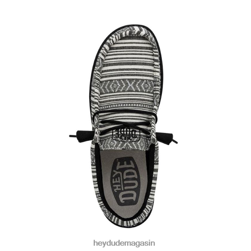 Hey Dude Hommes Wally Sérape gravier noir chaussures DT40T4436