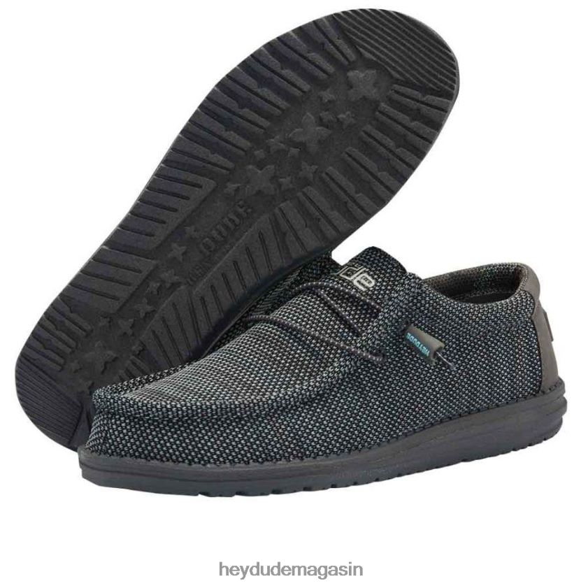 Hey Dude Hommes Wally Sox asphalte azur chaussures DT40T4346