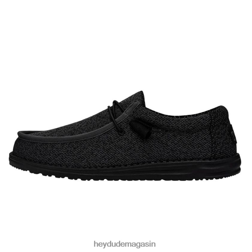 Hey Dude Hommes Wally Sox large micro total noir chaussures DT40T4295