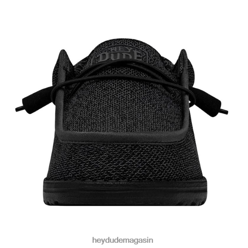 Hey Dude Hommes Wally Sox large micro total noir chaussures DT40T4295