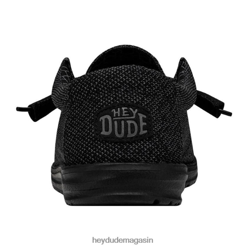 Hey Dude Hommes Wally Sox large micro total noir chaussures DT40T4295