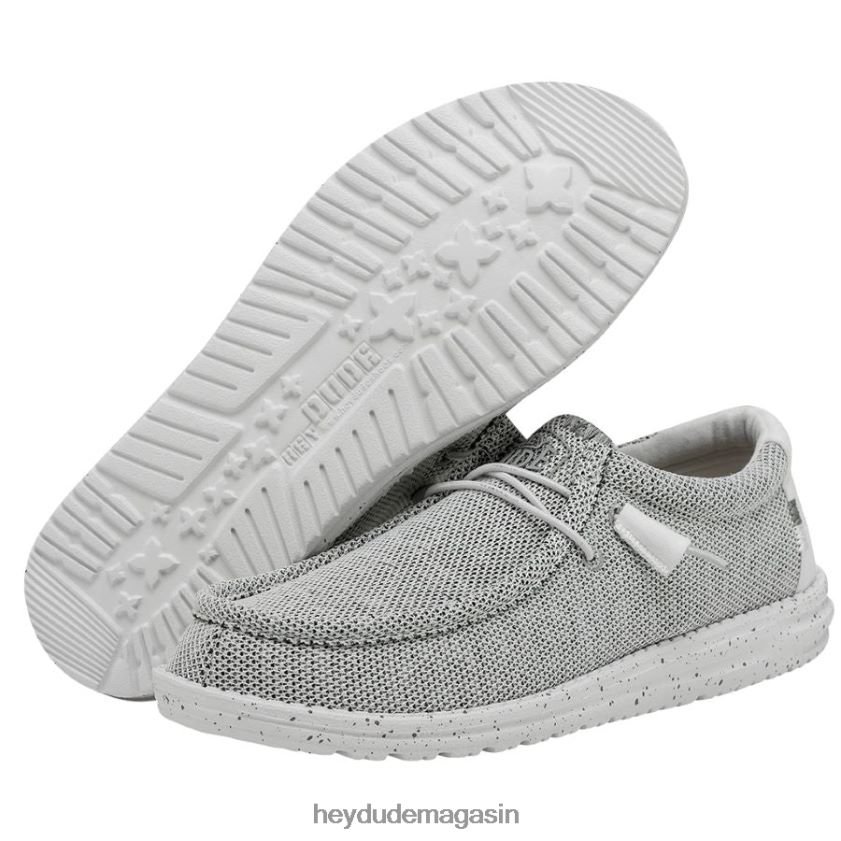 Hey Dude Hommes Wally Sox large pierre blanche chaussures DT40T4297