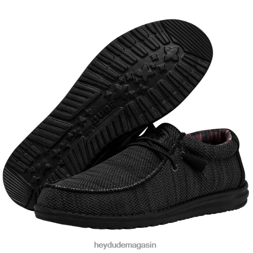 Hey Dude Hommes Wally Sox noir de jais chaussures DT40T4340