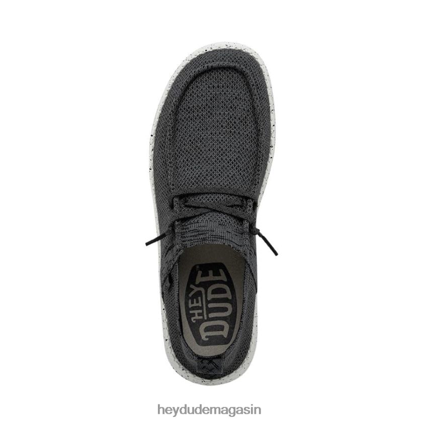 Hey Dude Hommes Wally auréole gris foncé chaussures DT40T4472