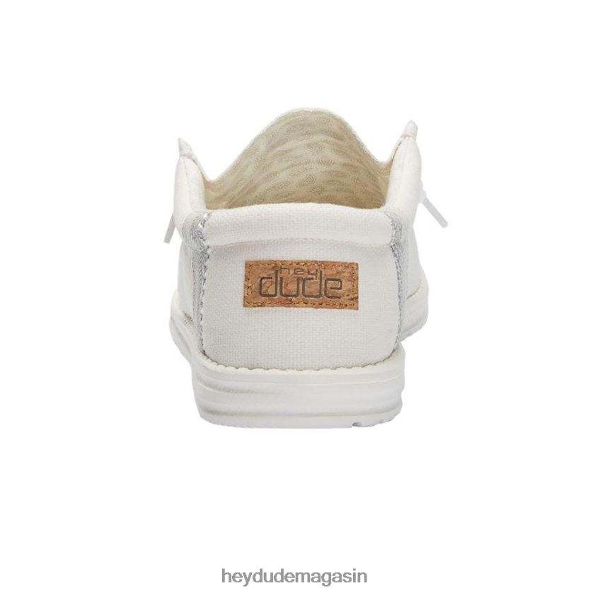 Hey Dude Hommes Wally casse le point blanc chaussures DT40T4357