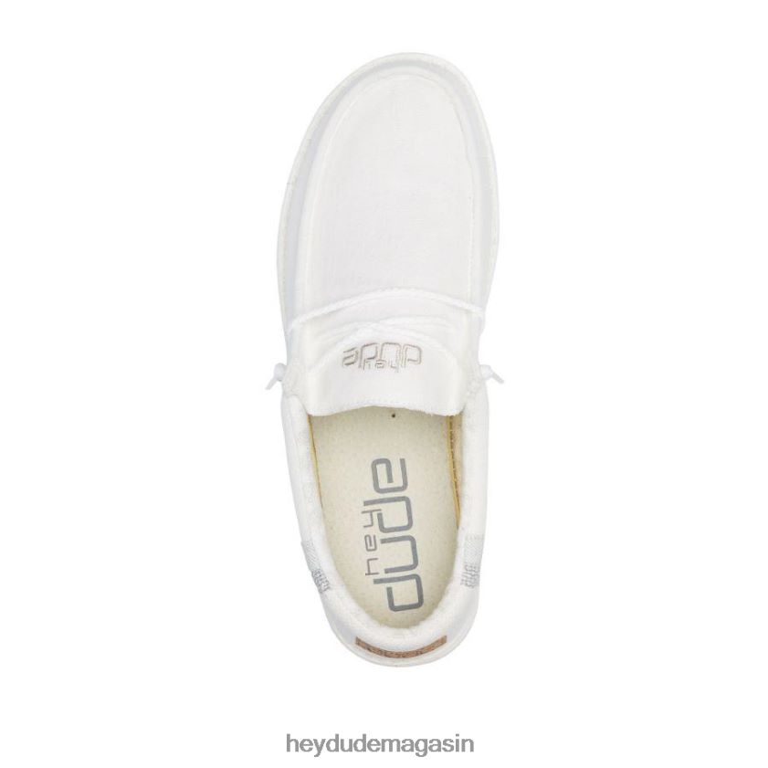 Hey Dude Hommes Wally casse le point blanc chaussures DT40T4357