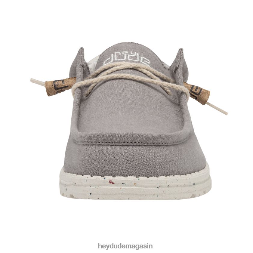 Hey Dude Hommes Wally casse le point gris chaussures DT40T4358