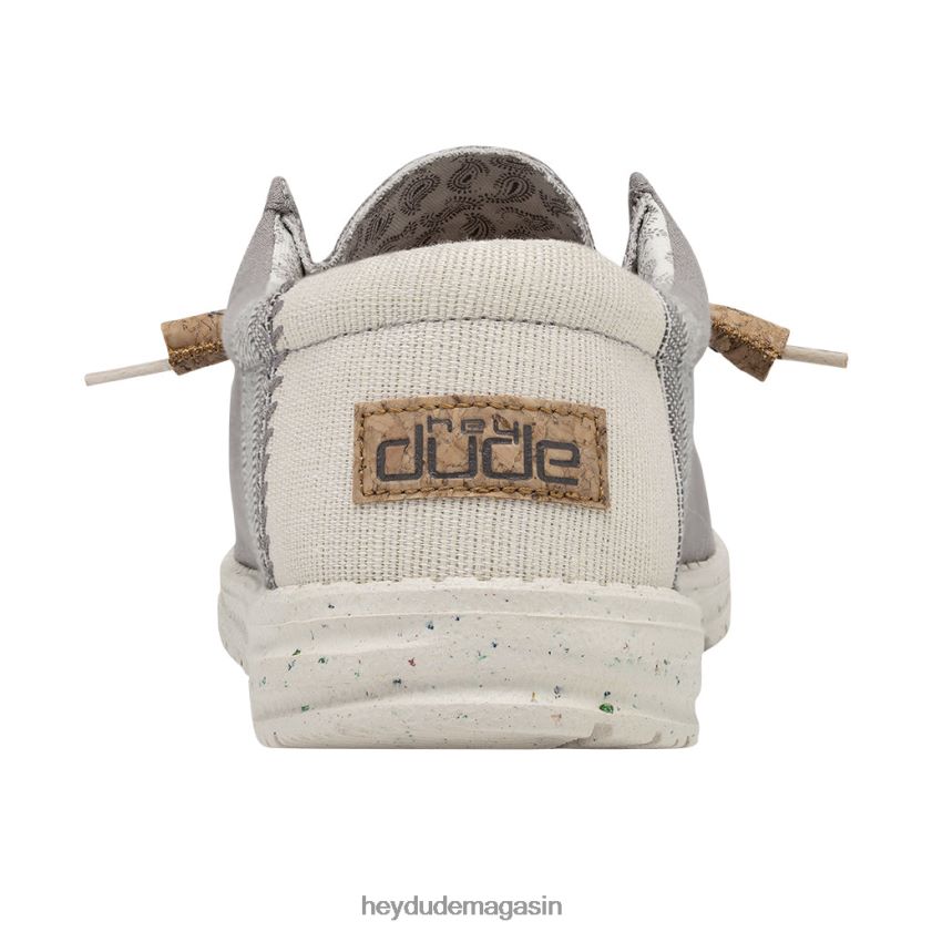 Hey Dude Hommes Wally casse le point gris chaussures DT40T4358