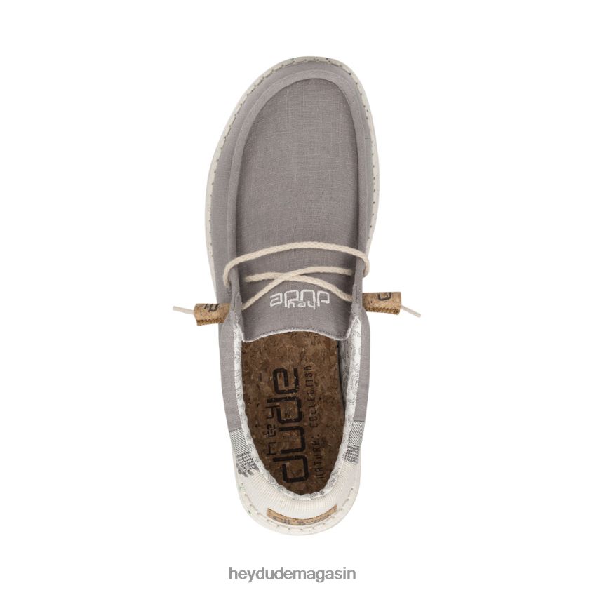 Hey Dude Hommes Wally casse le point gris chaussures DT40T4358