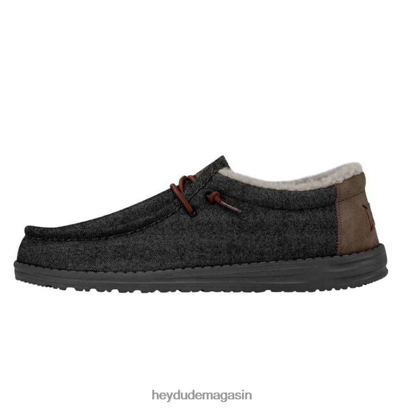 Hey Dude Hommes Wally coque noire chaussures DT40T4397
