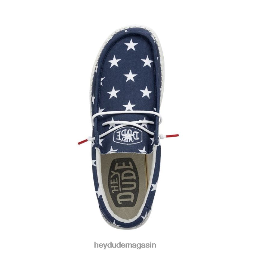 Hey Dude Hommes Wally patriotique drapeau américain chaussures DT40T4294