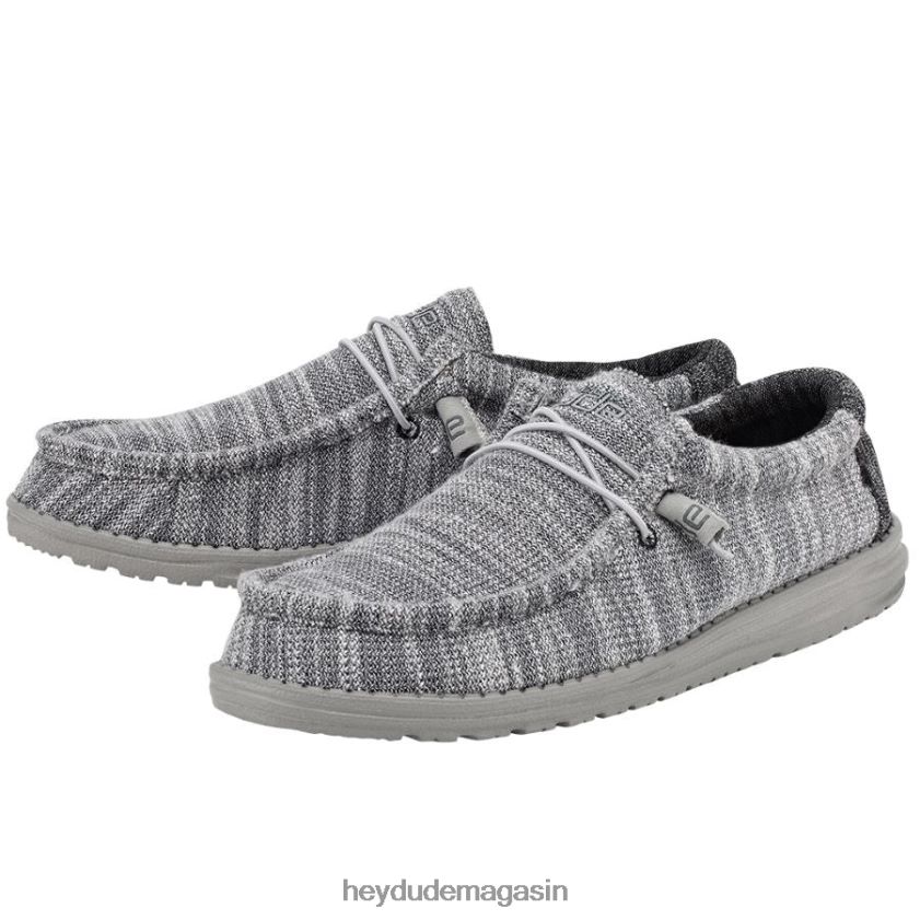 Hey Dude Hommes Wally s'étire mélange de platine chaussures DT40T4313