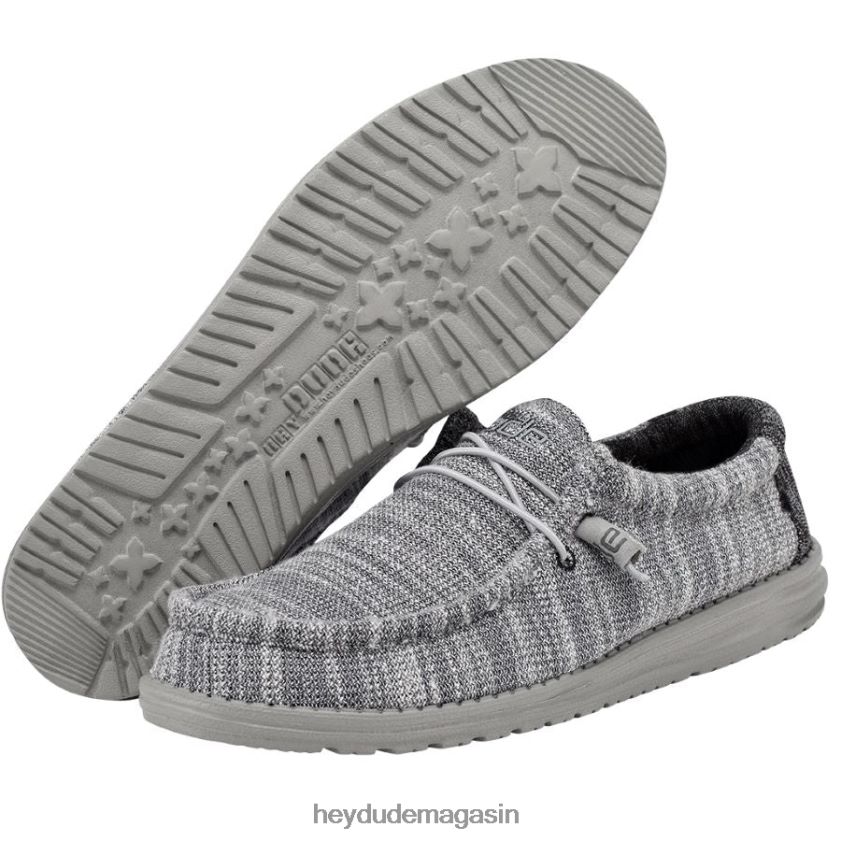 Hey Dude Hommes Wally s'étire mélange de platine chaussures DT40T4313