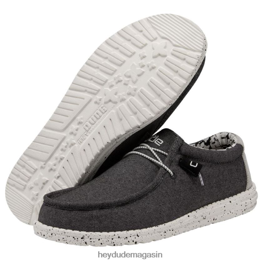 Hey Dude Hommes Wally s'étire noir opale chaussures DT40T4315