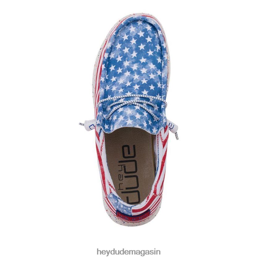 Hey Dude Hommes Wally étoiles et rayures chaussures DT40T4396