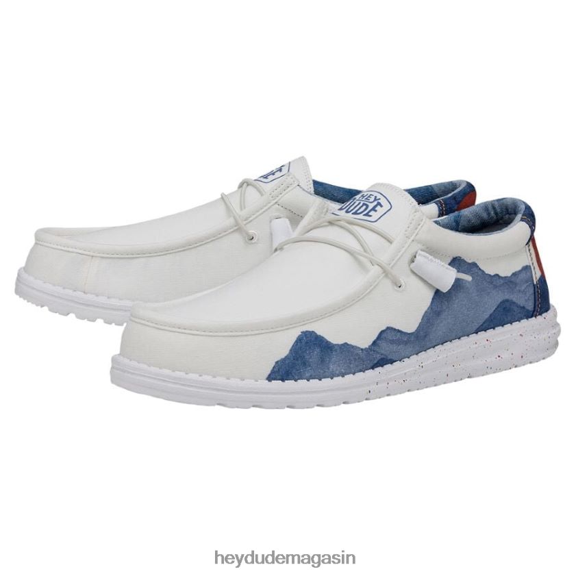 Hey Dude Hommes aquarelle de wally colorado blanc chaussures DT40T4368