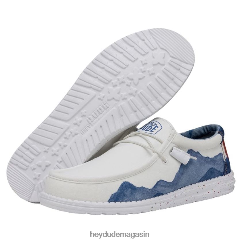 Hey Dude Hommes aquarelle de wally colorado blanc chaussures DT40T4368