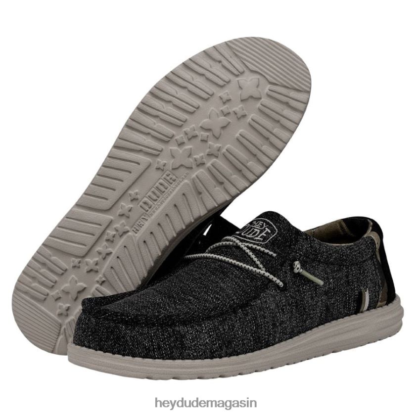 Hey Dude Hommes jean bohème wally brun chaussures DT40T4355