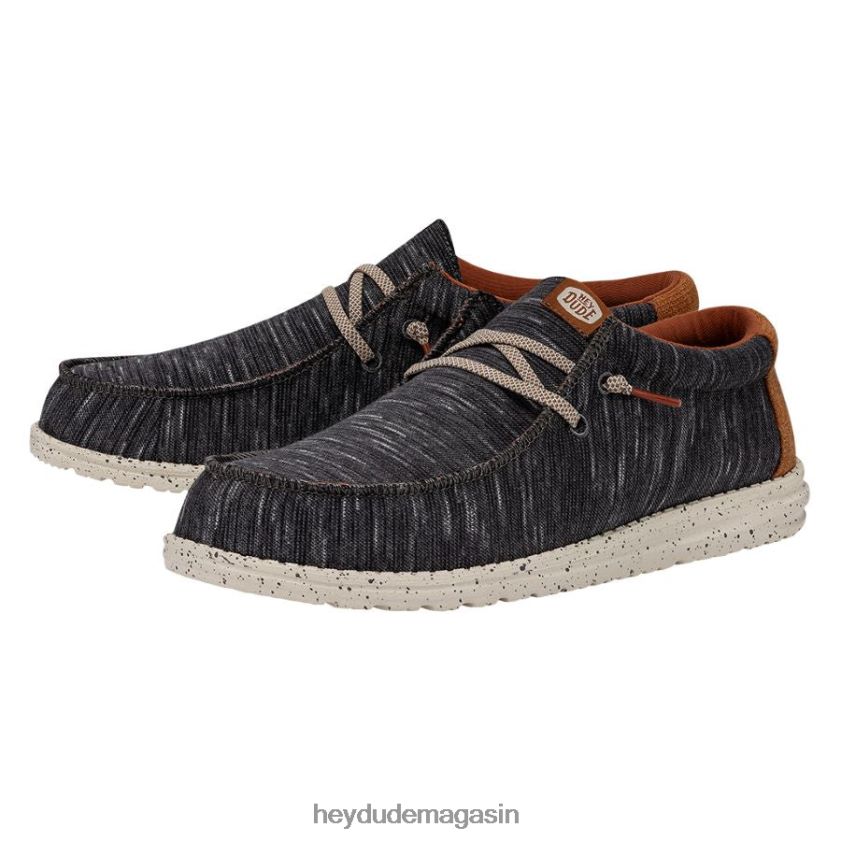Hey Dude Hommes maillot wally charbon chaussures DT40T4353