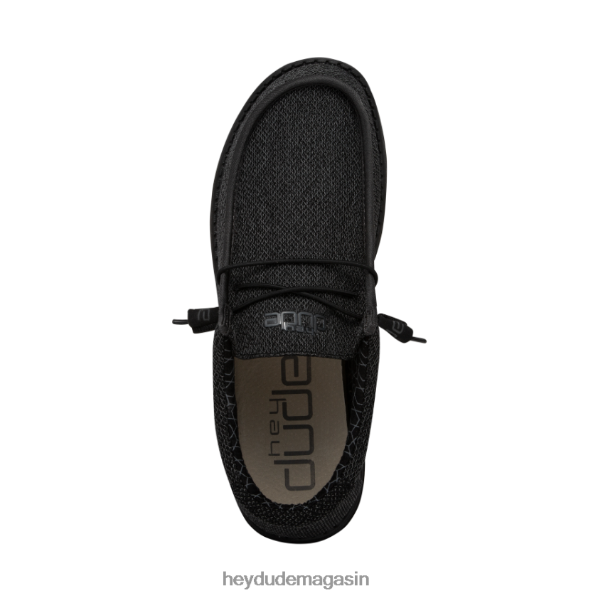 Hey Dude Hommes micro de Wally Sox noir total chaussures DT40T4413