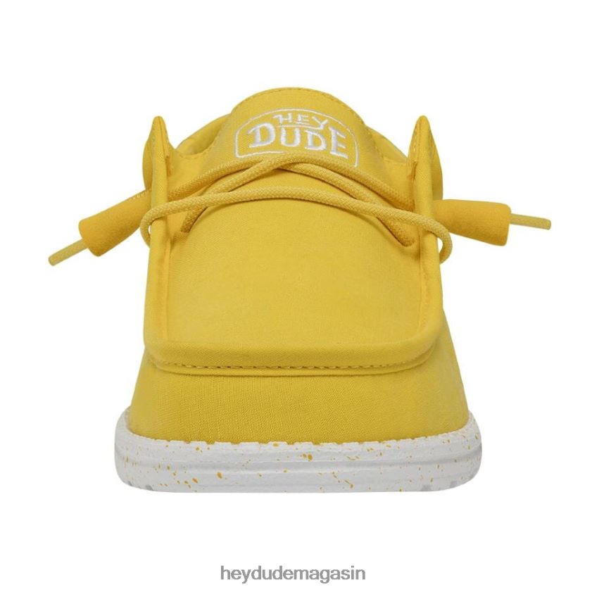 Hey Dude Hommes toile flammée wally jaune empire chaussures DT40T4422