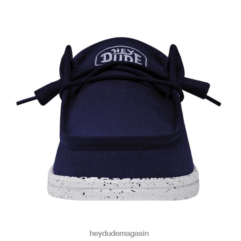 Hey Dude Hommes toile flammée wally marine chaussures DT40T4420