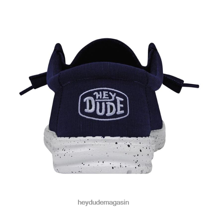 Hey Dude Hommes toile flammée wally marine chaussures DT40T4420